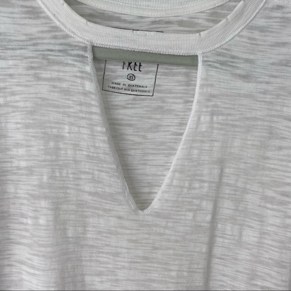 We The Free White Jordan Burnout Cutout Tee Shirt Oversized Fit Size XS - Picture 3 of 15